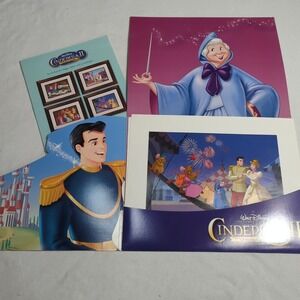 Disney Store Exclusive Cinderella II Lithograph Set of 4 Portfolio
